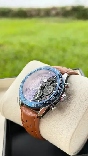 Original Leather Strap Tag Heuer Carrera Chronograph Watch