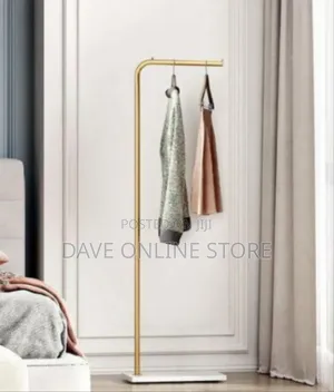 Freestanding Modern Garment Rack With Storage Base