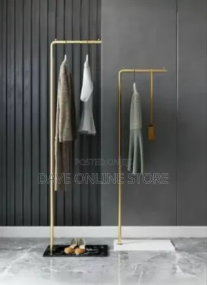 Freestanding Modern Garment Rack With Storage Base