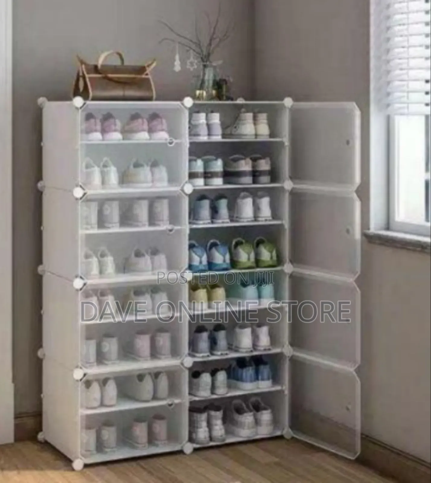 Multi-Tiered Modular Shoe Storage Cabinet