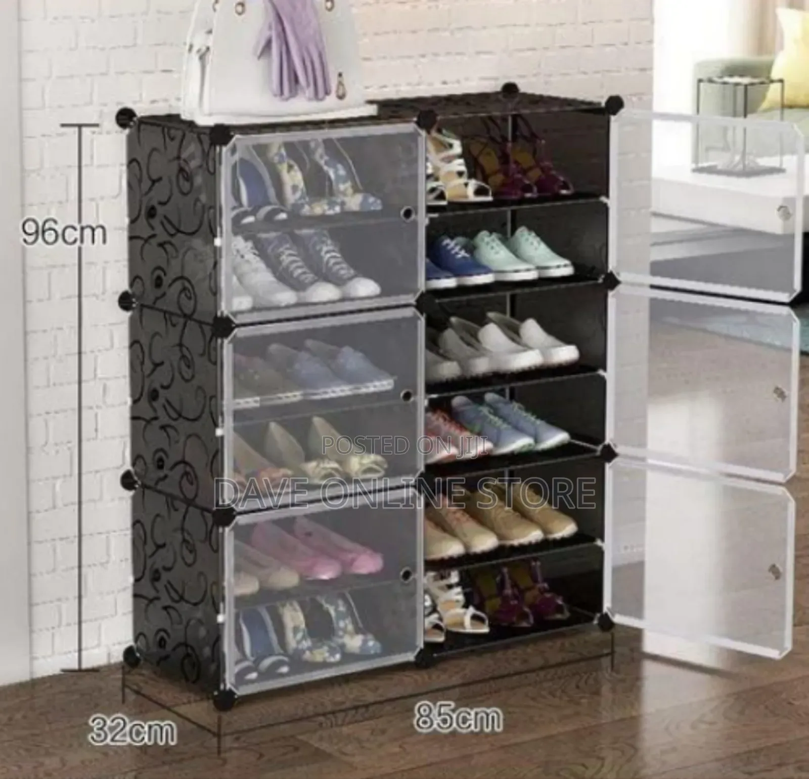 Multi-Tiered Modular Shoe Storage Cabinet