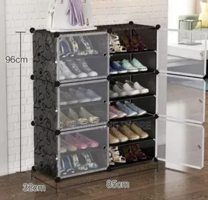 Multi-Tiered Modular Shoe Storage Cabinet