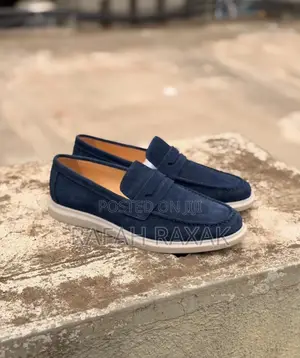 Army Green Version of Ferragamo Men’S Suede Loafers