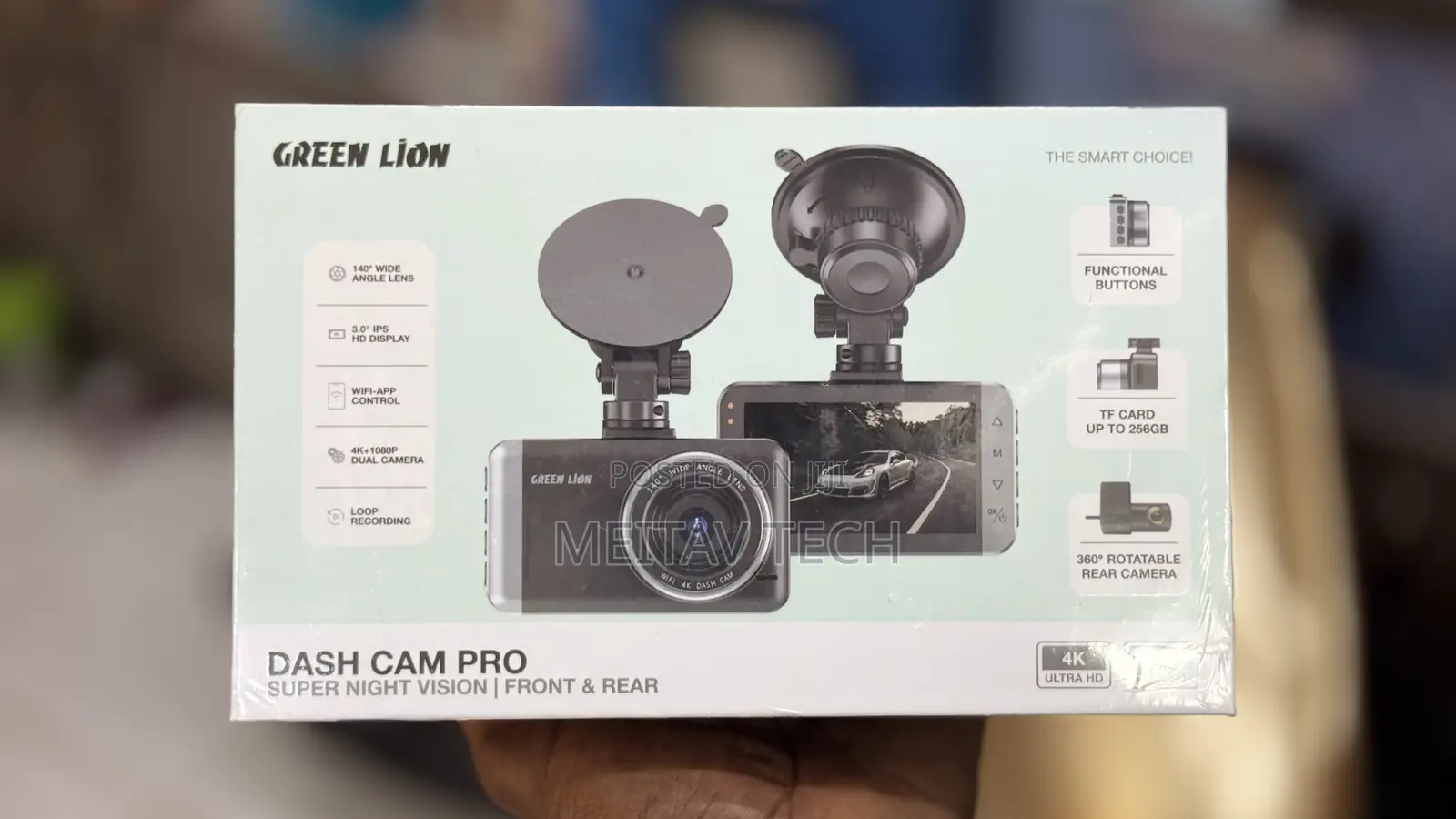 Green Lion Dash Camera Pro, Front Rear