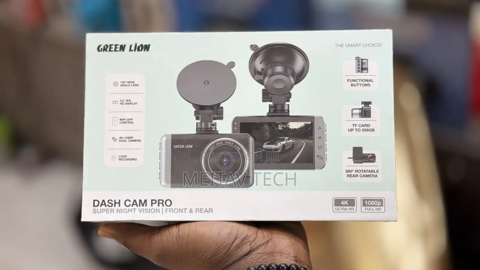 Green Lion Dash Camera Pro, Front Rear
