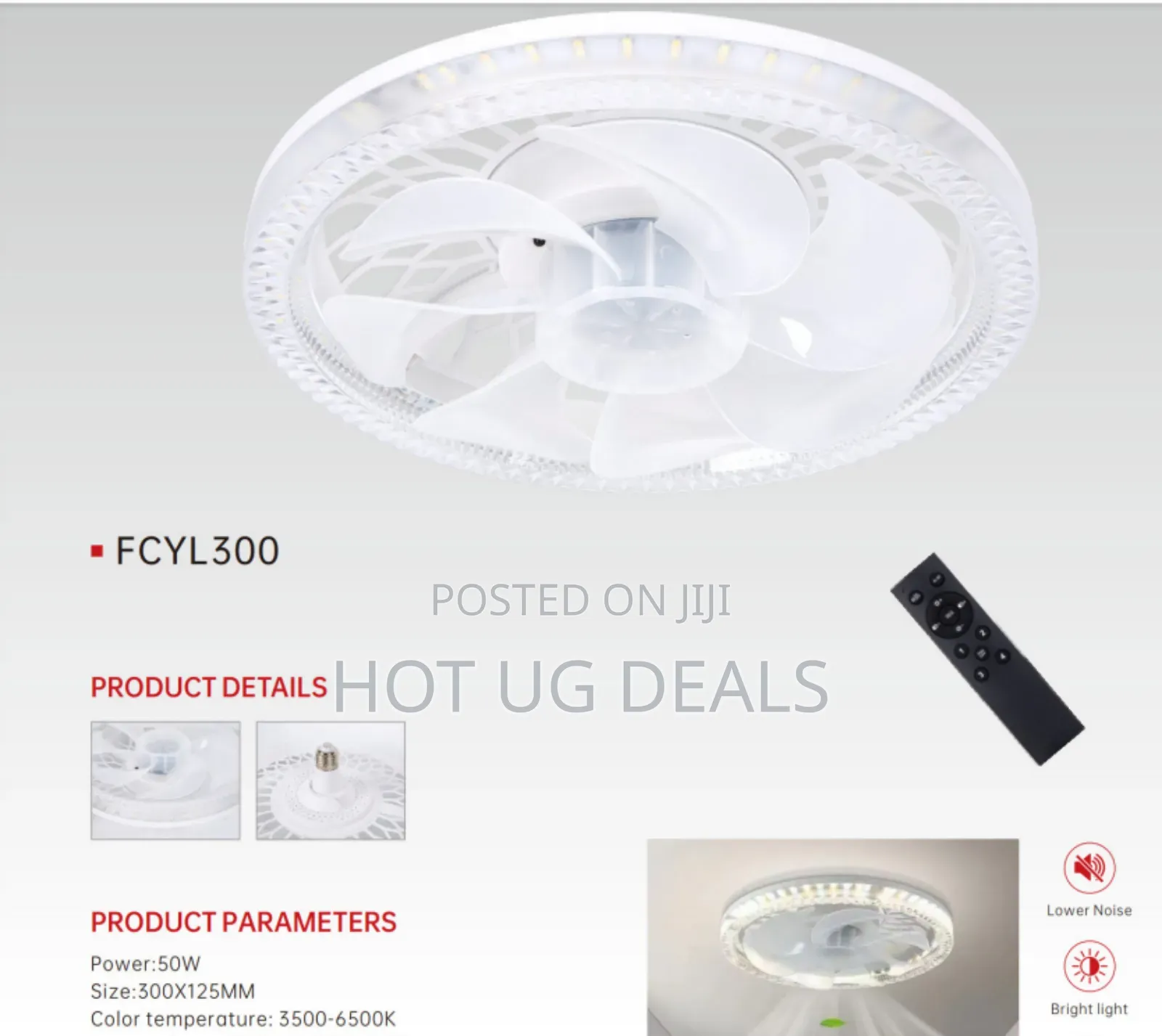 Led Ceiling Fan Lamp With Remote Control With Changing Colours