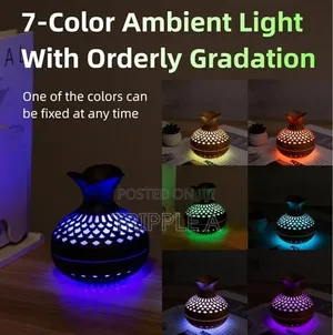 Wood Grain Vase-Shaped Ultrasonic Humidifier