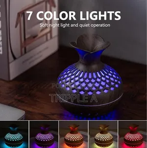 Wood Grain Vase-Shaped Ultrasonic Humidifier