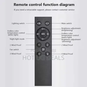 Modern Led Ceiling Fan With Light - 7 Blades,Remote Control,
