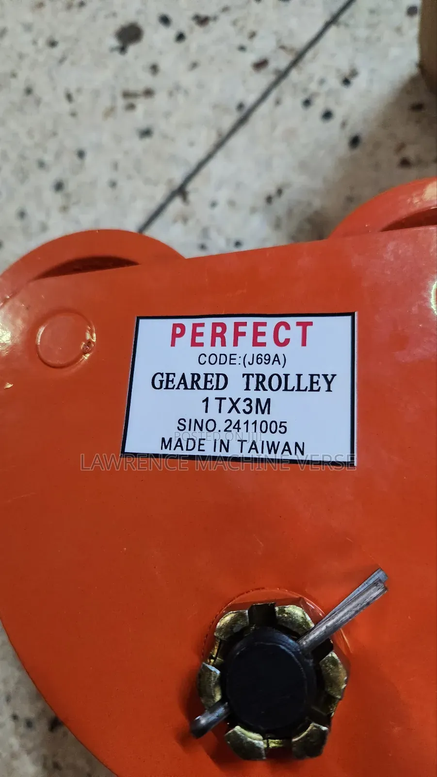 Geared Trolley 1 Ton 3m