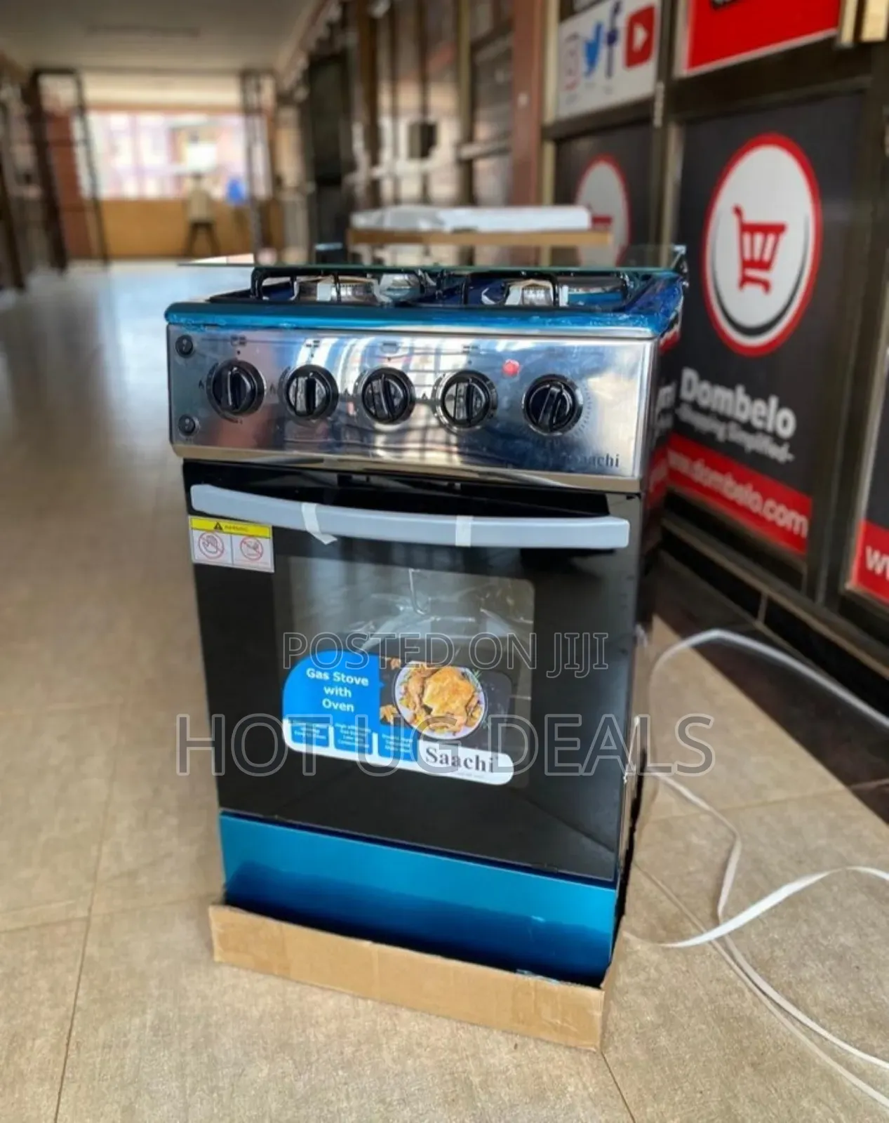Full Gas Stove/Cooker With Auto Ignition (50x50cm) - Silver