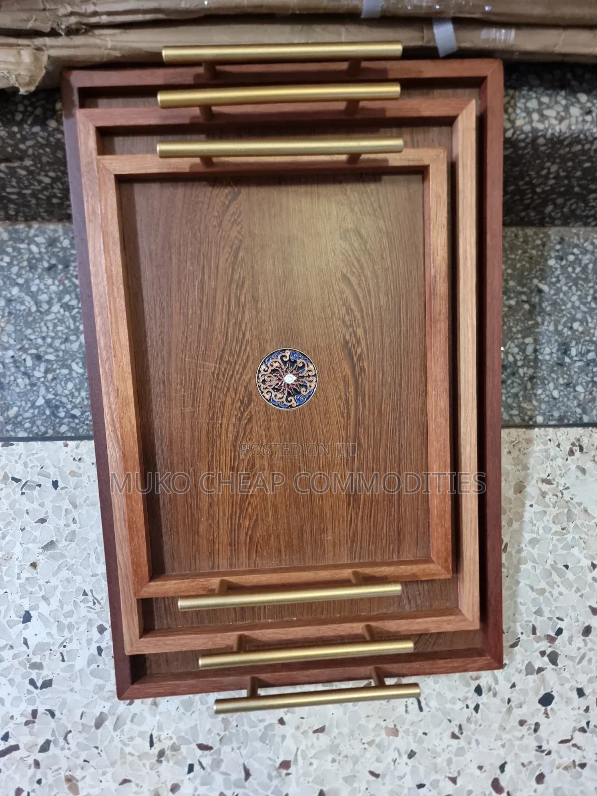 Wooden Tray Set