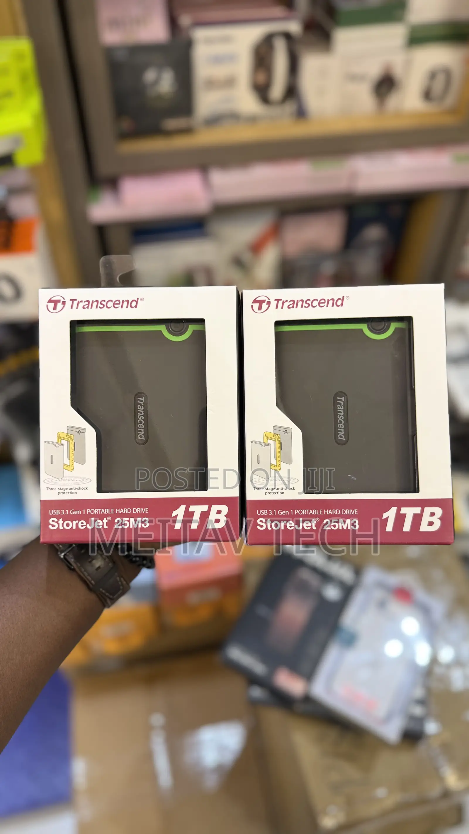 Transcend 1tb External HDD Hard Drive Usb3.1 Storejet 25m3