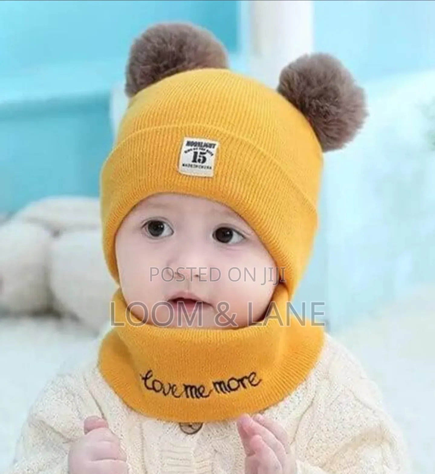 Two-Piece Baby Woolen Cap