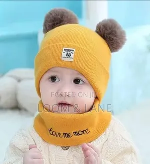 Two-Piece Baby Woolen Cap