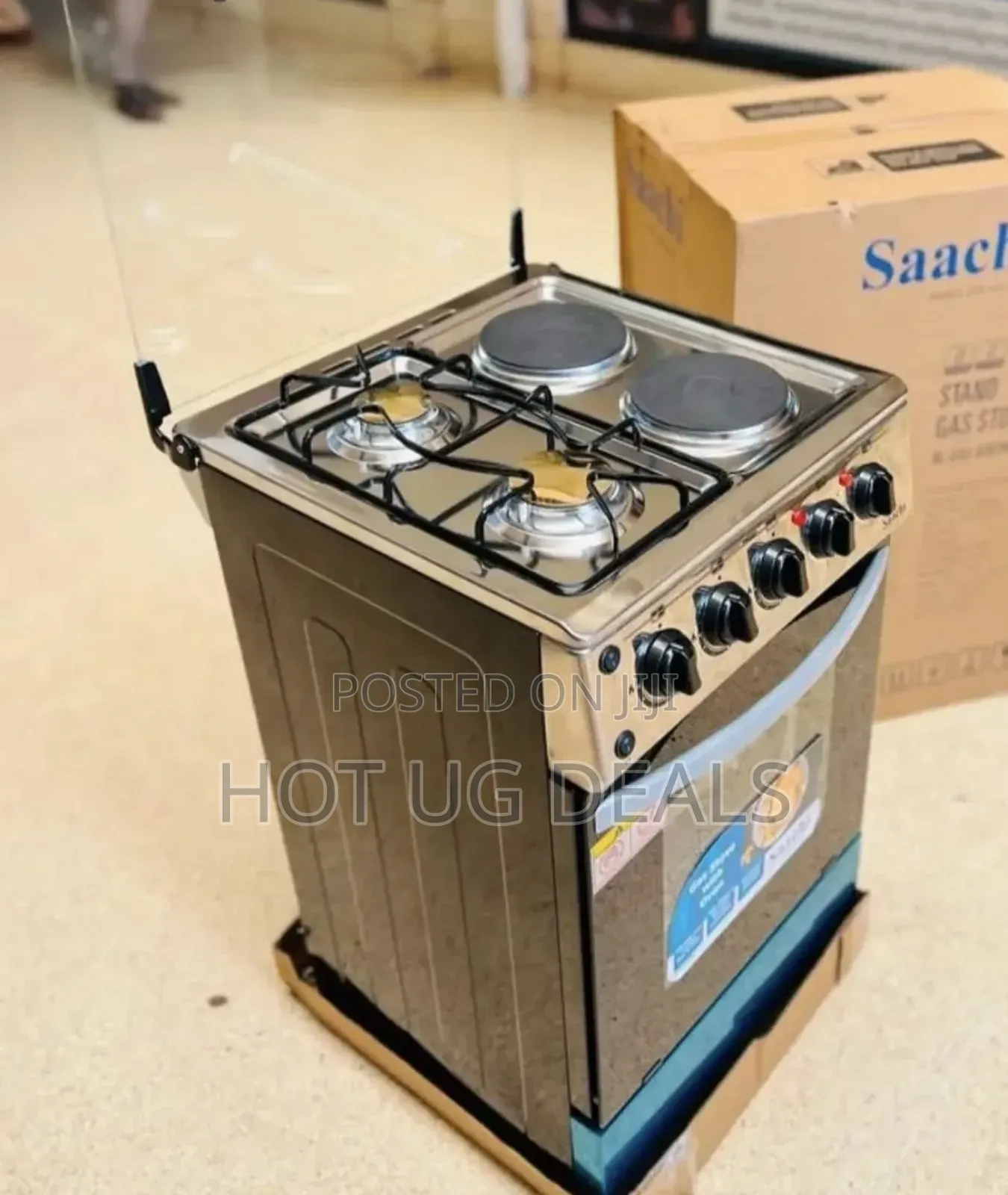 2 Gas + 2 Electric Cooker With Gas Oven With Automatic Ignition