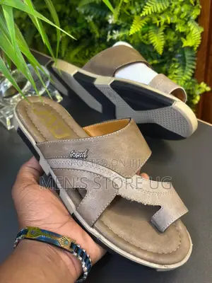 Men’S Classic Genuine Leather Open Flat Shoes