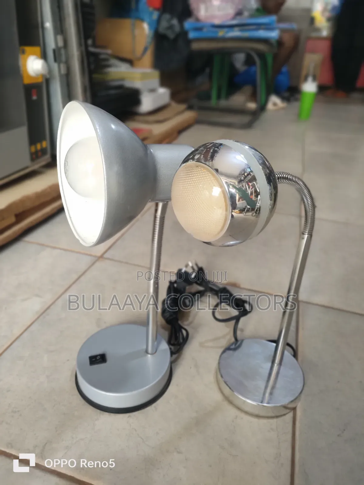 Germany Used Silver Adjustable Desk Lamps.