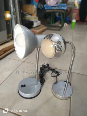 Germany Used Silver Adjustable Desk Lamps.