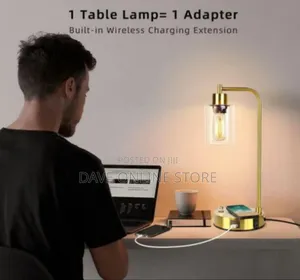 Modern Metal Arch Candle / Wax Warmer Lamp With Wireless Charging