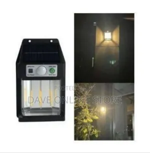 Solar Powered Led Outdoor Wall Light With Dynamic Flame Effect
