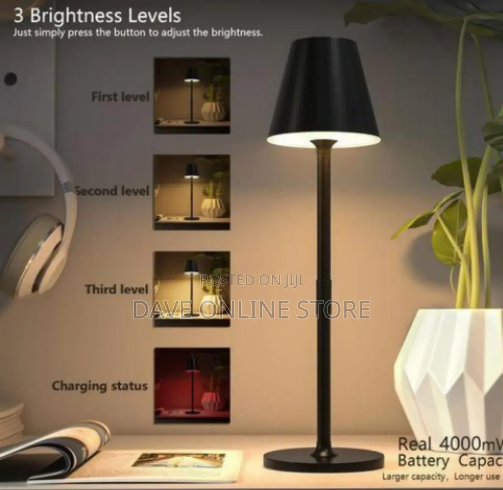 Cordless Rechargeable Led Table Lamp