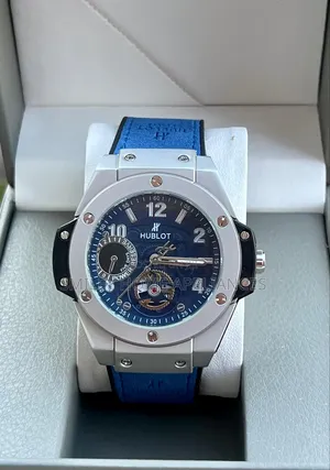 Men's Original Hublot Automatic Leather Strapped Time Piece at Discount