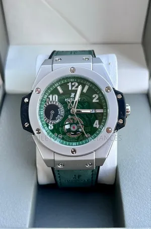 Green Face Men's Authentic Automatic Hublot Wrist Analog Time Piece