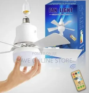 Compact Ceiling Fan With Integrated Led Light