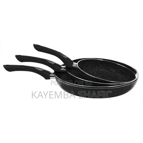 Versatile Set of Three Non-Stick Frying Pans - Multicolor