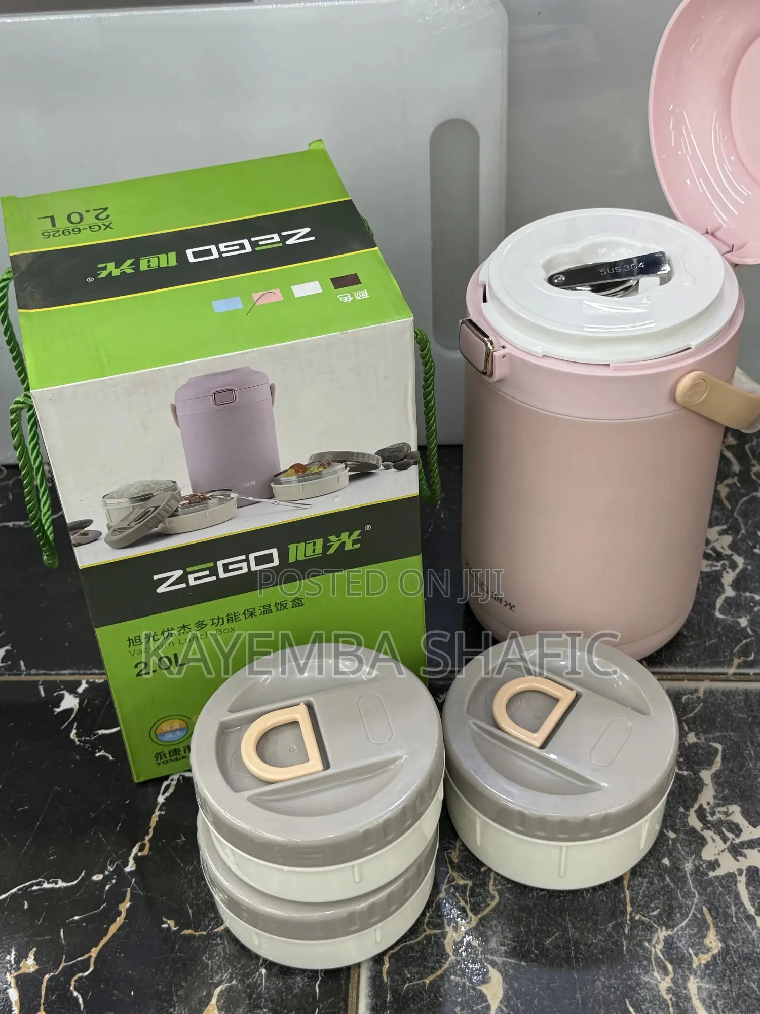 Zego 2.0l Vacuum Insulation Lunch Box Set