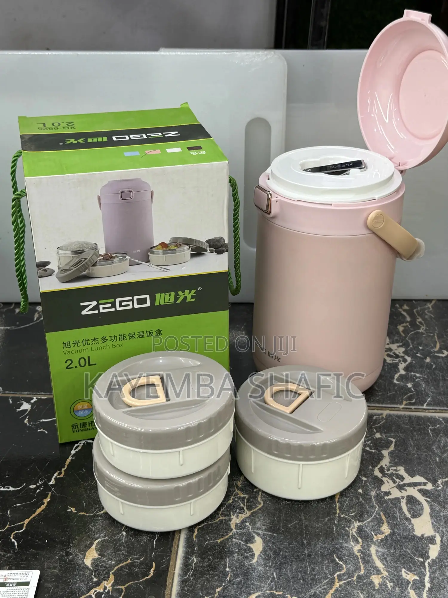 Zego 2.0l Vacuum Insulation Lunch Box Set