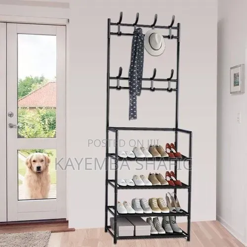 Multipurpose Shoe Rack Black