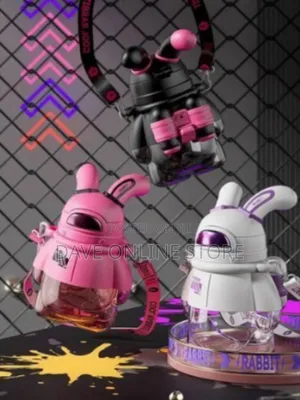 Novelty Rabbit-Shaped Water Bottle With Shoulder Strap