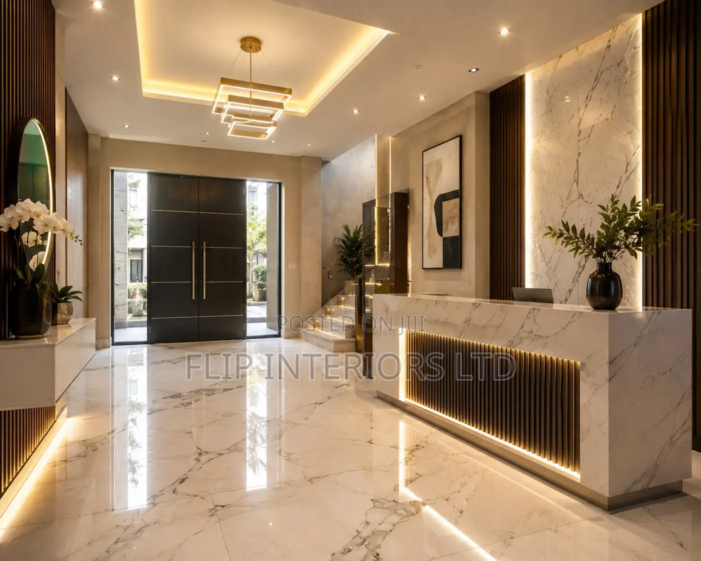 Modern Entrance Lobby Design Finishing Solutions