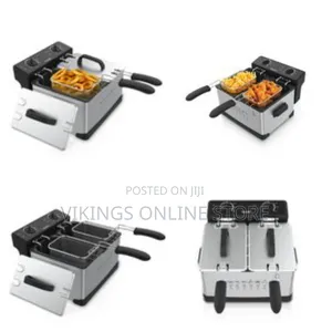 Saachi 6 Litre Automatic Commercial 3l+3l Double 2 Basket Stainless