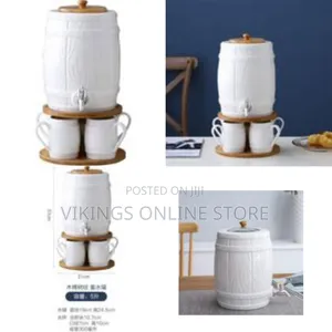 Ceramic Hot and Cold Kettle Set With Faucet Large-Capacity Water Tank