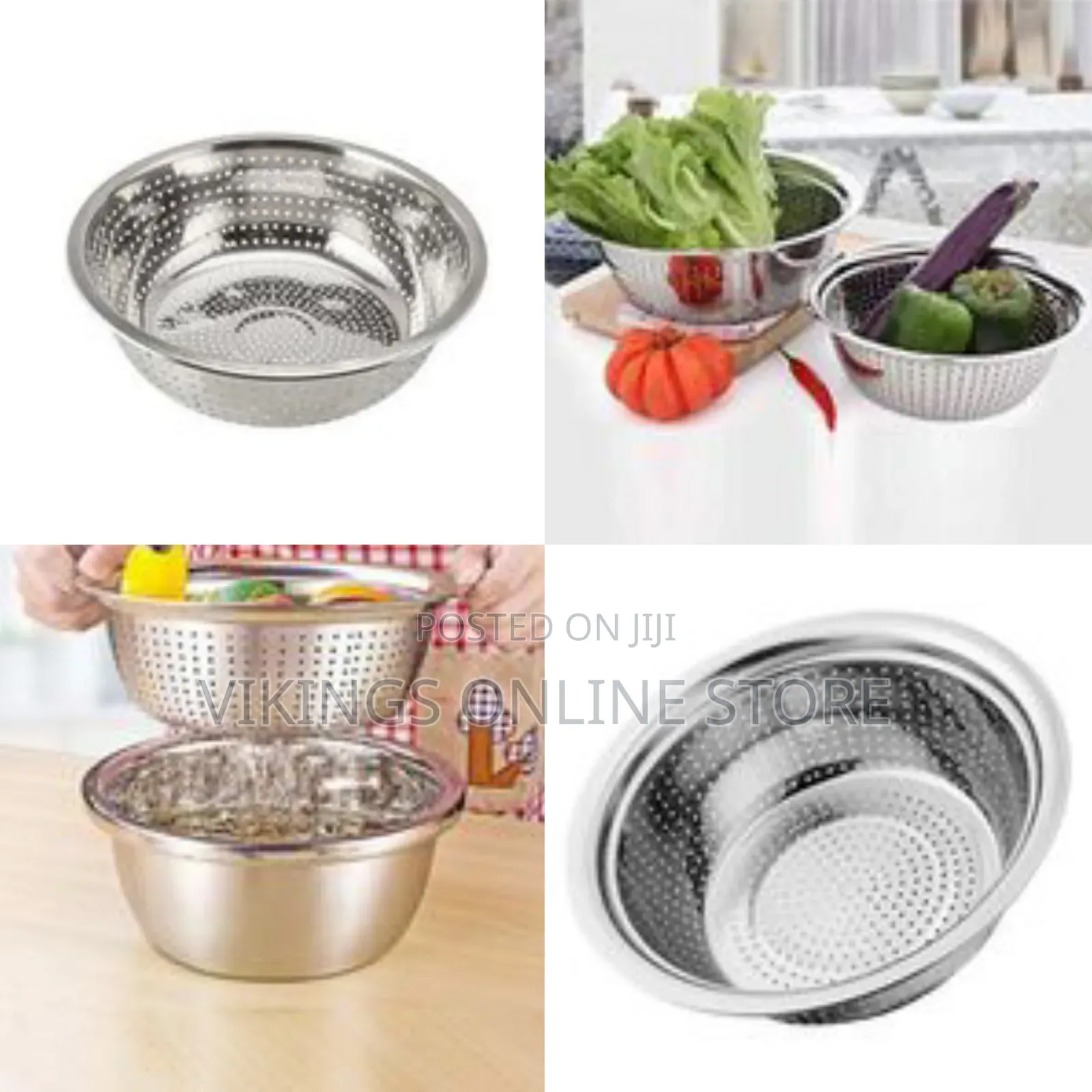 Other 30cm Rice,Vegetable Washing Strainer/Colander- Silver