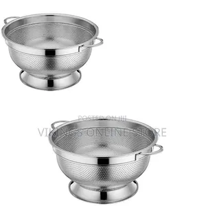 Other 24cm Rice, Vegetable Washing Strainer/Colander- Silver