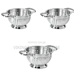 26cm Stainless Steel Rice, Vegetable Washing Strainer Colander, Silver