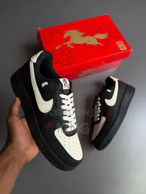Nike Air Force 1 Sneakers. Louise Vuitton X Black and White