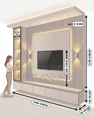 Wall Unit Tv Stands Customization From 350,000/- Per Square Meter