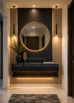 Stylish Console Area Lighting Wall Finishing Services