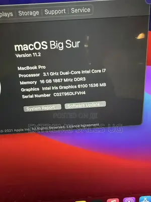 Laptop Apple MacBook Pro 2015 16GB Intel Core i7 SSD 128GB