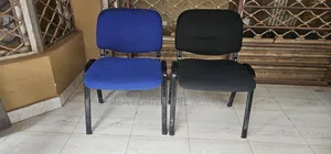Blue and Black Waiting Chairs for Office