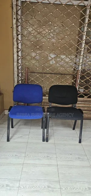 Blue and Black Waiting Chairs for Office