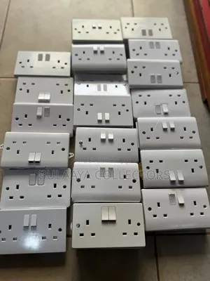 Uk Used White, 13-Amp, Double-Switched Power Sockets.