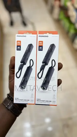 Porodo 8in1 Multi Port Usb C Hub