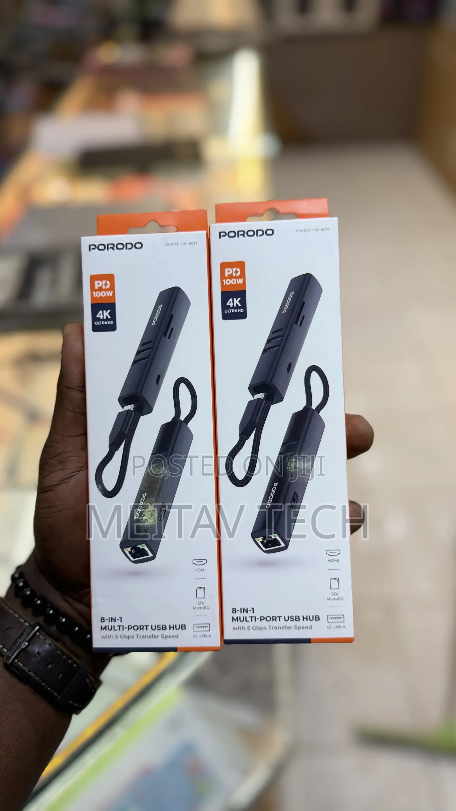 Porodo 8in1 Multi Port Usb C Hub