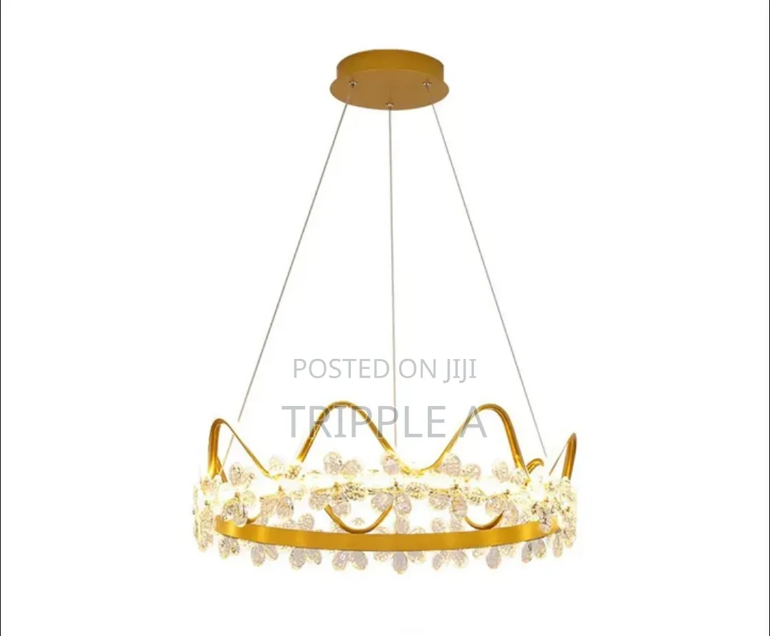 Nordic Round Crown Flowers Led Chandelier
